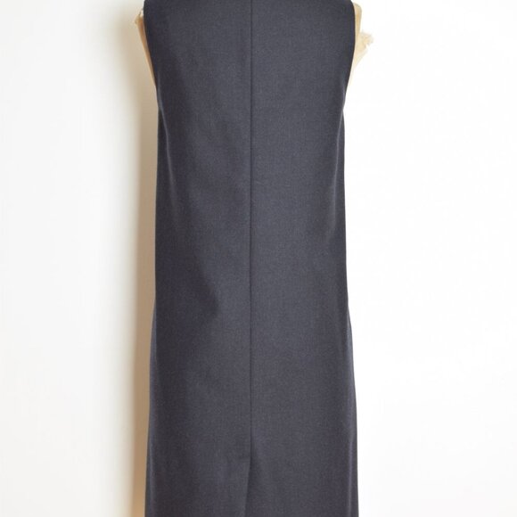 vintage 90s dress PENDLETON wool navy blue simple sheath normcore midi M L - Picture 6 of 7